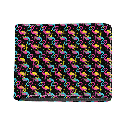 Colorful Flamingo Pattern Print Bifold Wallet