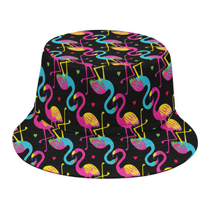 Colorful Flamingo Pattern Print Bucket Hat