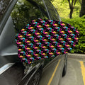 Colorful Flamingo Pattern Print Car Side Mirror Covers