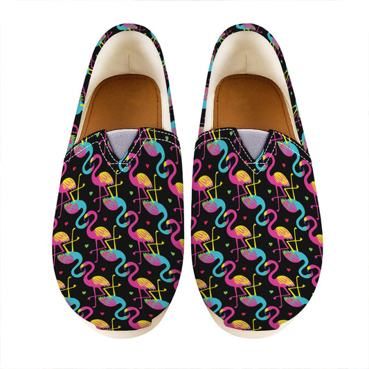 Colorful Flamingo Pattern Print Casual Shoes
