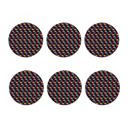 Colorful Flamingo Pattern Print Coaster Set