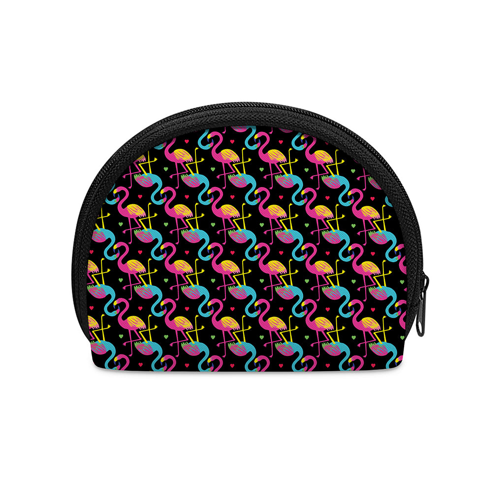 Colorful Flamingo Pattern Print Coin Purse