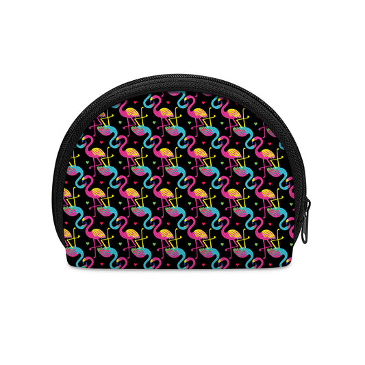 Colorful Flamingo Pattern Print Coin Purse
