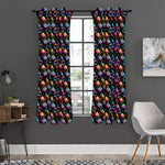 Colorful Flamingo Pattern Print Curtain