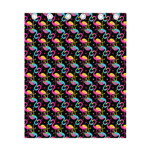 Colorful Flamingo Pattern Print Curtain