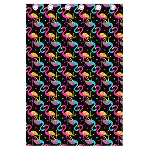 Colorful Flamingo Pattern Print Curtain