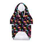 Colorful Flamingo Pattern Print Dog Zip Up Hoodie