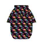 Colorful Flamingo Pattern Print Dog Zip Up Hoodie