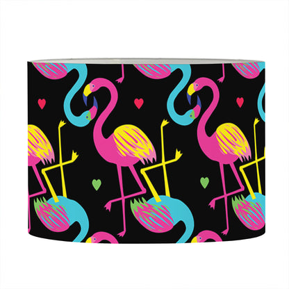 Colorful Flamingo Pattern Print Drum Lamp Shade