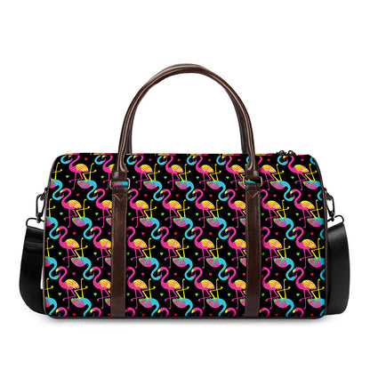 Colorful Flamingo Pattern Print Duffle Bag