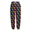 Colorful Flamingo Pattern Print Fleece Lined Knit Pants