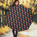 Colorful Flamingo Pattern Print Foldable Umbrella