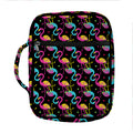Colorful Flamingo Pattern Print Front Pocket Bible Bag
