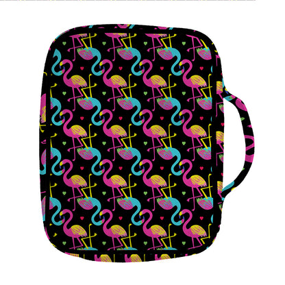 Colorful Flamingo Pattern Print Front Pocket Bible Bag