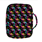 Colorful Flamingo Pattern Print Front Pocket Bible Bag