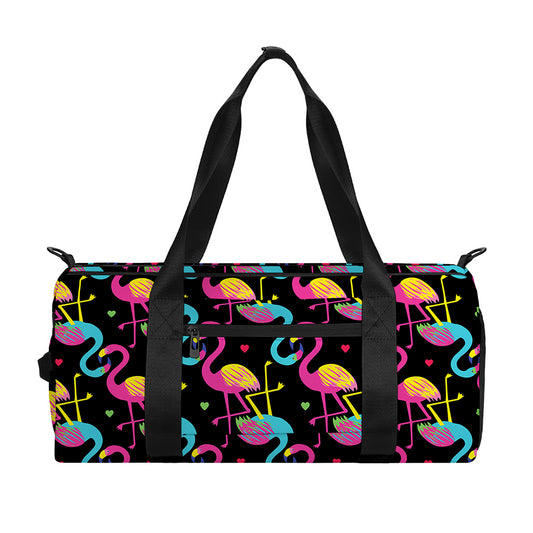 Colorful Flamingo Pattern Print Gym Bag