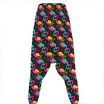 Colorful Flamingo Pattern Print Hammer Pants