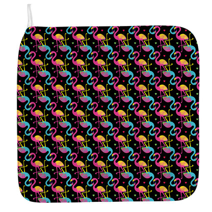 Colorful Flamingo Pattern Print Hand Towel