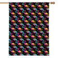 Colorful Flamingo Pattern Print House Flag