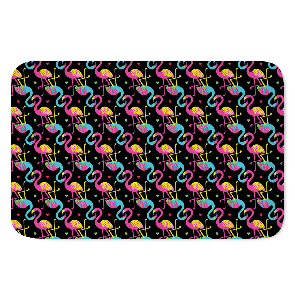 Colorful Flamingo Pattern Print Indoor Door Mat