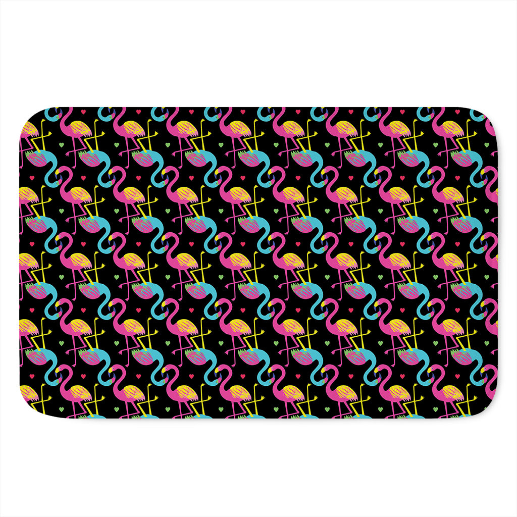 Colorful Flamingo Pattern Print Indoor Door Mat