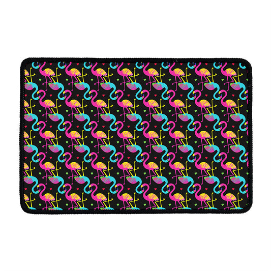 Colorful Flamingo Pattern Print Kitchen Mat