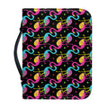 Colorful Flamingo Pattern Print Leather Bible Cover