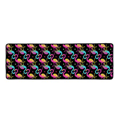 Colorful Flamingo Pattern Print Long Kitchen Mat