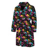 Colorful Flamingo Pattern Print Men's Bathrobe