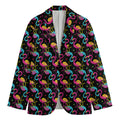 Colorful Flamingo Pattern Print Men's Blazer