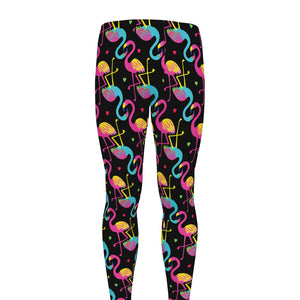 Colorful Flamingo Pattern Print Men's leggings