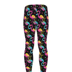 Colorful Flamingo Pattern Print Men's leggings