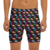 Colorful Flamingo Pattern Print Men's Long Boxer Briefs