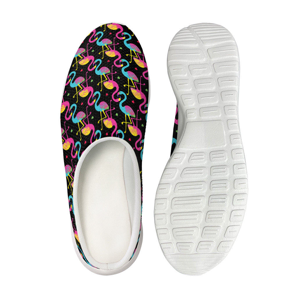 Colorful Flamingo Pattern Print Mesh Casual Shoes