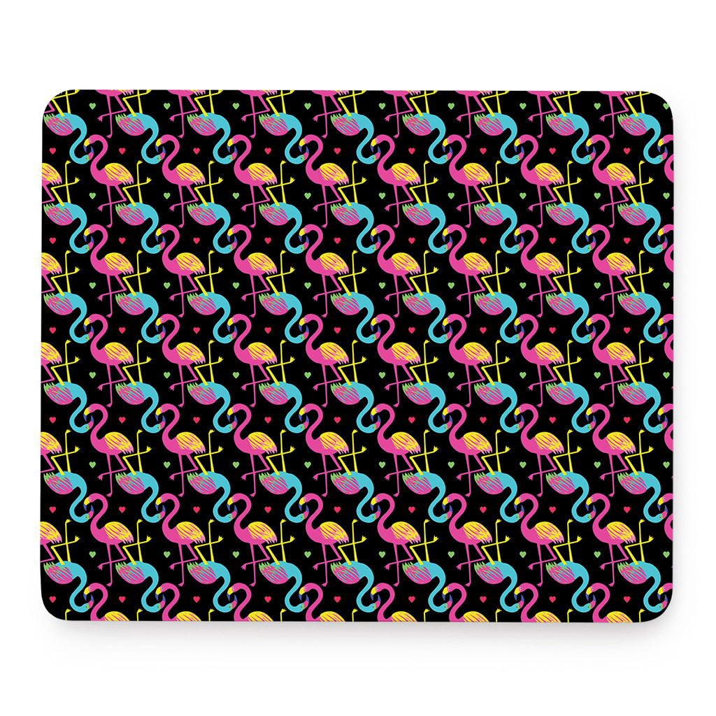 Colorful Flamingo Pattern Print Mouse Pad