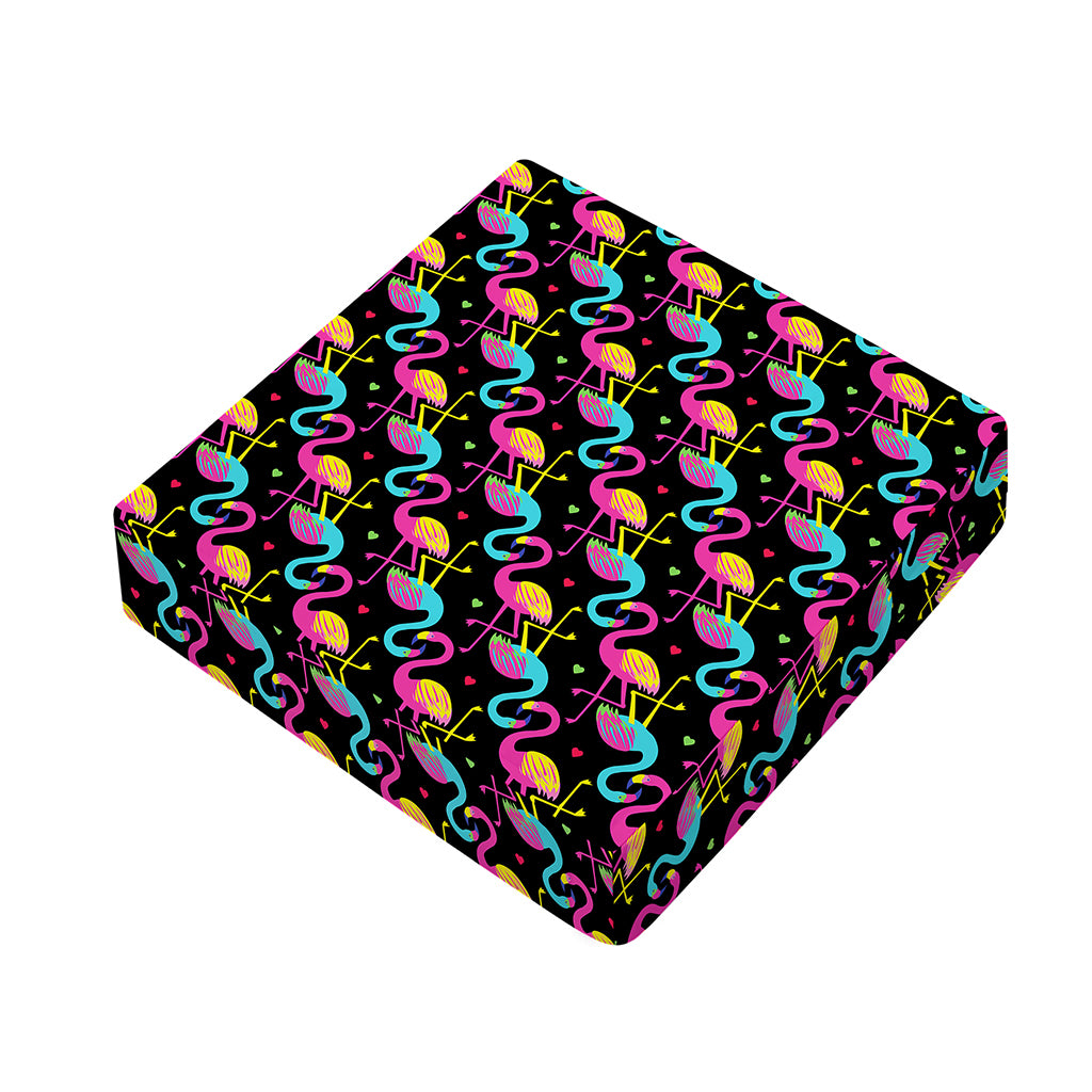 Colorful Flamingo Pattern Print Outdoor Seat Cushion Cover