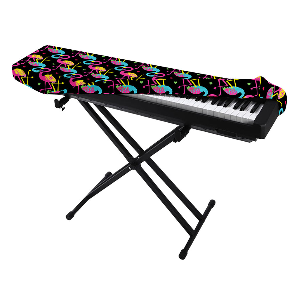 Colorful Flamingo Pattern Print Piano Keyboard Cover