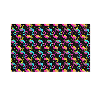 Colorful Flamingo Pattern Print Polyester Flag