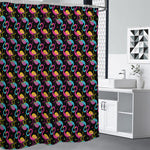Colorful Flamingo Pattern Print Premium Shower Curtain