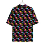 Colorful Flamingo Pattern Print Rayon Hawaiian Shirt