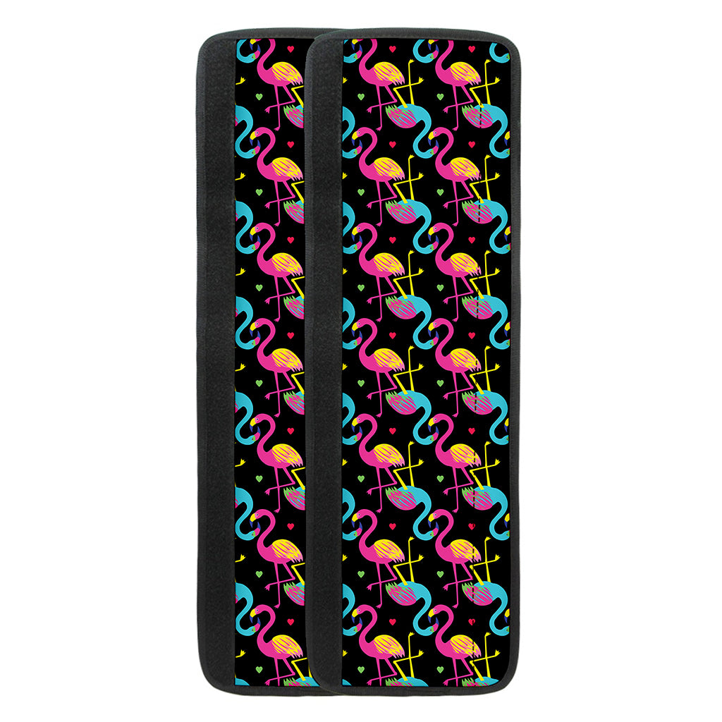 Colorful Flamingo Pattern Print Refrigerator Handle Covers
