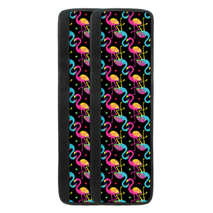 Colorful Flamingo Pattern Print Refrigerator Handle Covers