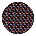 Colorful Flamingo Pattern Print Round Floor Mat