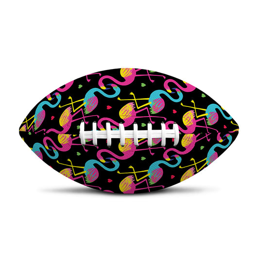 Colorful Flamingo Pattern Print Rugby Ball