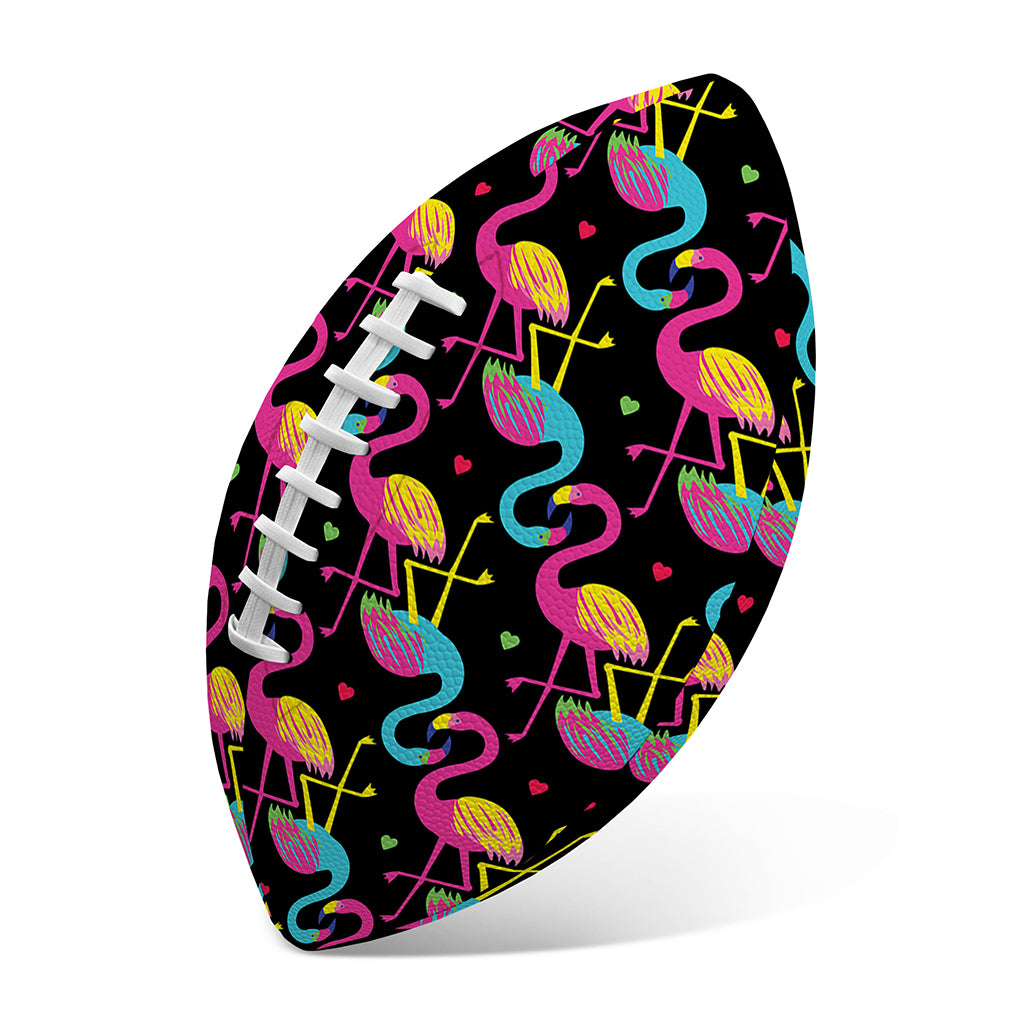 Colorful Flamingo Pattern Print Rugby Ball