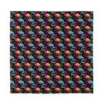 Colorful Flamingo Pattern Print Silk Bandana