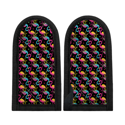 Colorful Flamingo Pattern Print Skillet Handle Cover