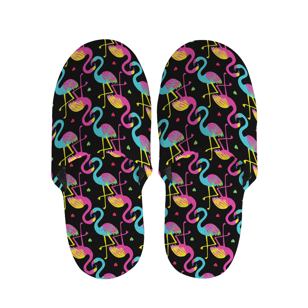 Colorful Flamingo Pattern Print Slippers
