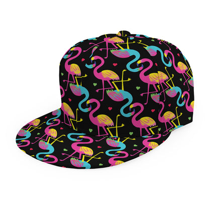 Colorful Flamingo Pattern Print Snapback Cap