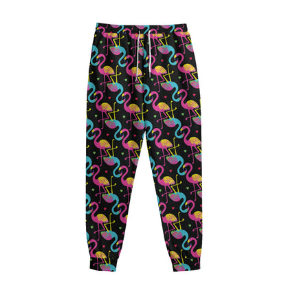 Colorful Flamingo Pattern Print Sweatpants
